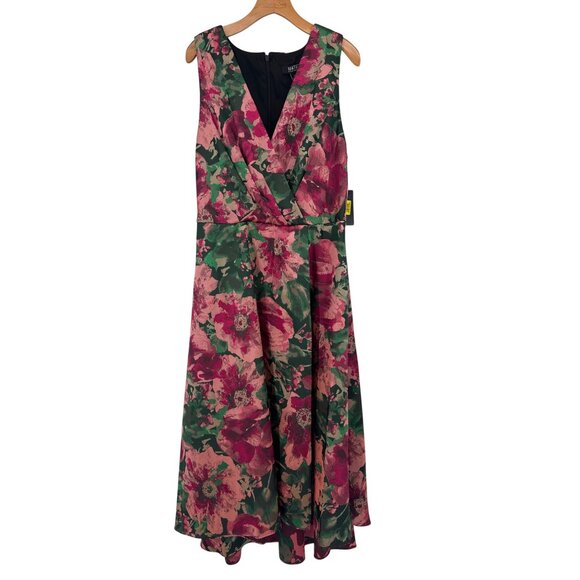Ignite Evenings Womens Sleeveless Floral Jacquard  Midi Dress size 16 new $149 - Picture 2 of 10